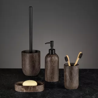 Дозатор для мыла FLUMEN DESIGN Enzo полирезина коричневый