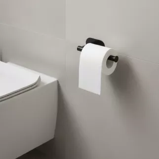 Держатель для туалетной бумаги FLUMEN Antes двухсторонний скотч черный