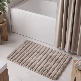 Коврик для ванной Dasch My Bunny 50х80 см волны микрофибра бежевый