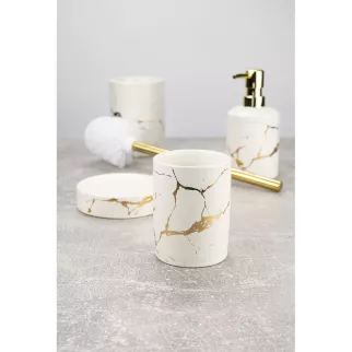 Стакан FLUMEN Marble Gold керамика