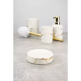 Мыльница FLUMEN Marble Gold керамика