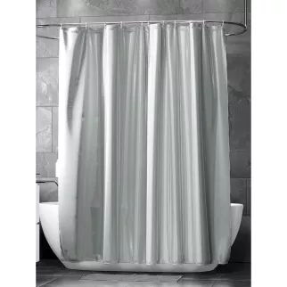 Штора для ванной BATH PLUS Super big 280х200 см текстиль светло-серая