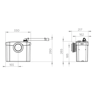 Насос-измельчитель SFA Sanibroyeur для унитаза