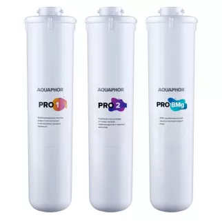 Комплект картриджей для фильтра Морион 102S Pro АКВАФОР (Pro1-Pro2-ProBMg)