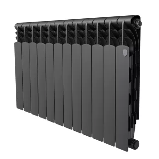 Радиатор биметаллический Royal Thermo Revolution Bimetall 80/500 12 секций черный