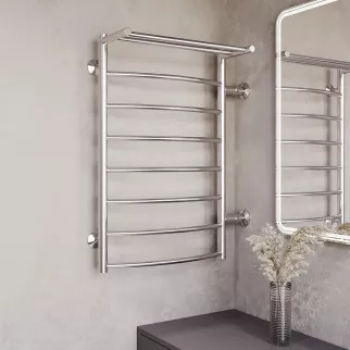 Полотенцесушитель водяной TERMINUS Классик П8 500х800 с полкой правое подключение хром