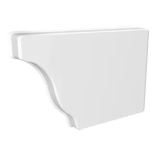 Заглушка желоба 120x86 мм правая белая RAL 9003 Vortex Grand Line