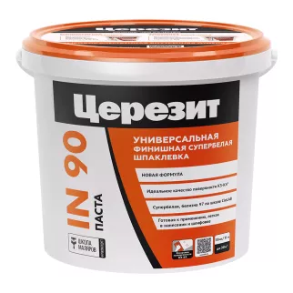 Готовая шпаклевка 18 кг Церезит IN 90