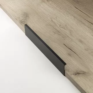 Ручка торцевая мебельная HEXI C=192 мм L=225 мм цвет черный матовый