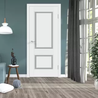 Дверь межкомнатная остекленная Флай 2000х800 мм белый эмалит