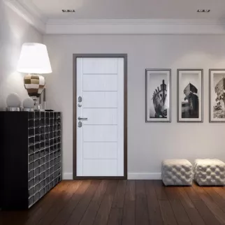 Дверь входная металлическая Изотерма медный антик/Астана милки 2050х860х110 мм левая