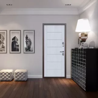 Дверь входная металлическая Изотерма медный антик/Астана милки 2050х860х110 мм правая