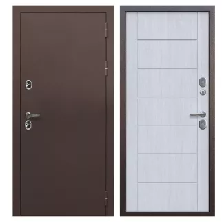 Дверь входная металлическая Изотерма медный антик/Астана милки 2050х960х110 мм правая