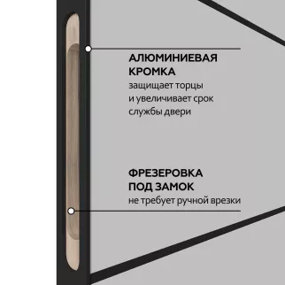 Дверь межкомнатная глухая 80х200 см Урбан Лайн Полипропилен Белый