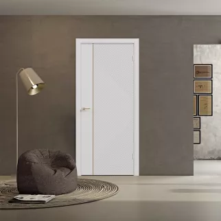 Дверь межкомнатная глухая 2000х700 мм Вива ПВХ Белоснежная шагрень