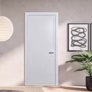 Дверь межкомнатная глухая 2000х600 мм Лайн L-01 эмаль белая