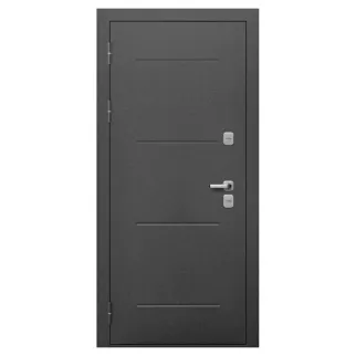 Дверь входная металлическая Изотерма Антик серебро/Зеркало 2050х860х110 мм левая