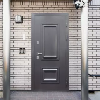 Дверь входная металлическая Протерма Багет Букле Антрацит/Белый матовый Т-2 2050х960х110 мм левая