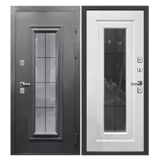 Дверь входная металлическая Протерма 4D Стеклопакет Букле графит/Белый Т-4 2050х960х110 мм правая