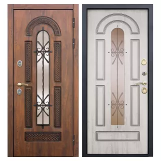 Дверь входная металлическая Витра Винорит Патина/Сосна белая 2050х960х130 мм правая