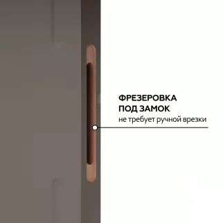 Дверь межкомнатная глухая 60х200 см Рест ПЭТ Карамельный