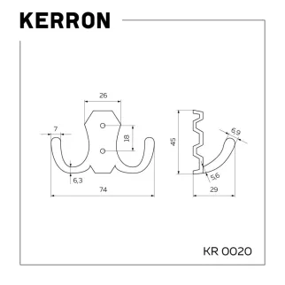 Крючок мебельный KERRON 0020 латунь