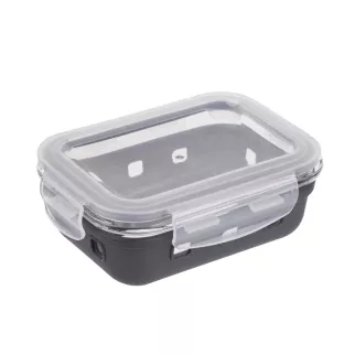 Контейнер герметичный для продуктов прямоугольный 0,37 л стекло/силикон