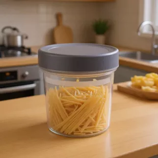 Банка для сыпучих продуктов Оптим пластик графит 0,5 л