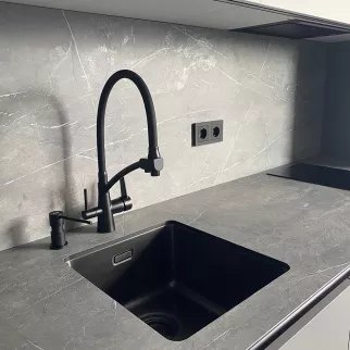 Столешница двусторонняя Мрамор грей светлый/темный 3050х600х12 мм