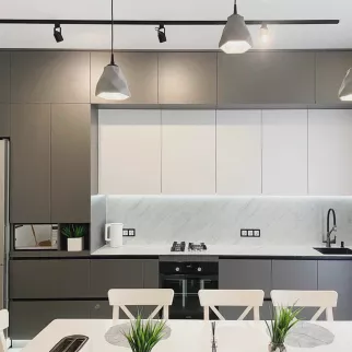 Столешница двусторонняя Белая Аврора/Белая 3050х600х12 мм