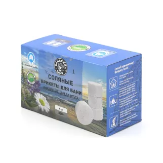 Соляные брикеты для бани Эвкалипт, Полынь, Лаванда, Ромашка 350 гр