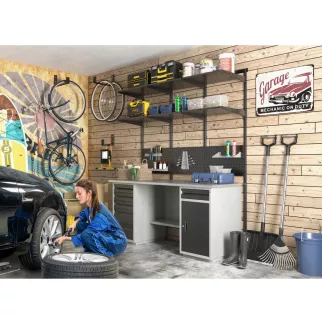 Панель перфорированная 60х40 графит 598x382x18 мм Практик HOME