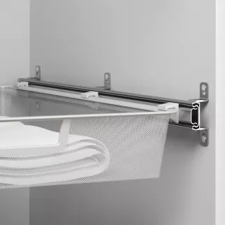 Направляющая телескопическая 550 мм металл/белый Larvij