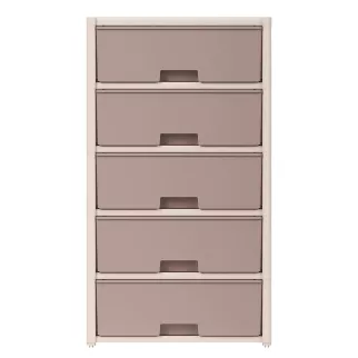 Комод пластиковый Колорит 56x39x100 см бежевый