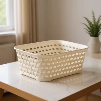 Корзина для хранения IDEA Ротанг 15x10x24 см 2,2 л белая