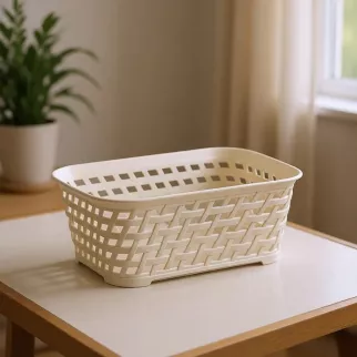 Корзина для хранения IDEA Ротанг 14x7x18,5 см 1 л белая