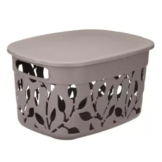 Корзина для хранения IDEA ФЛОРА 26,5x20,5x37,5 см 12 л серая