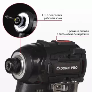 Винтоверт ударный бесщеточный 16,8 В 2х2,0 Ач 250 Нм DORN PRO DPISBL 16,8-2