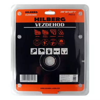 Пильный диск по дереву 210х30 мм 40 зубьев Hilberg Vezdehod
