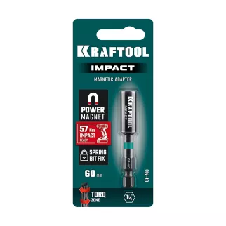 Держатель для бит магнитный торсионный 60 мм KRAFTOOL IMPACT