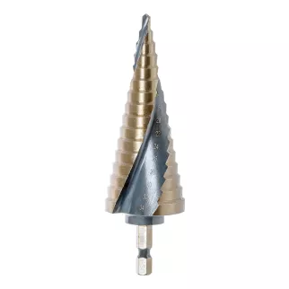 Сверло ступенчатое 4-34 мм HSS-CO Hex 1/4 Hilberg