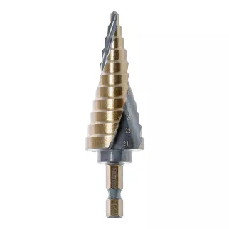 Сверло ступенчатое 4-24 мм HSS-CO Hex 1/4 Hilberg