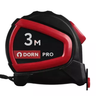 Рулетка с автостопом магнитная 3 м х 19 мм нейлоновое покрытие DORN PRO
