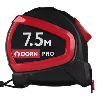 Рулетка с автостопом магнитная 7,5 м х 19 мм нейлоновое покрытие DORN PRO