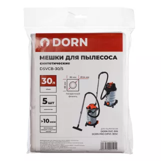 Мешки для пылесосов 30 л 5 шт синтетические универсальные DORN