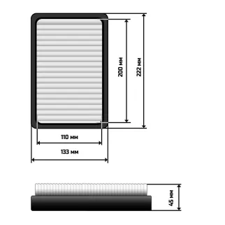Фильтр HEPA плоский для пылесоса DPVC-40STC Bort BBF-600