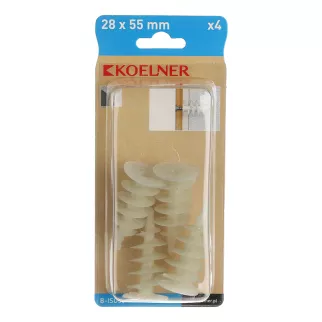 Дюбель для крепления к утепленному фасаду 28х55 мм 4 шт KOELNER