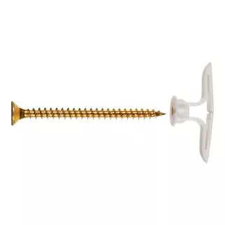 Дюбель для гипсокартона 8х18 мм Бабочка с шурупом 3,5х45 мм 6 шт KOELNER