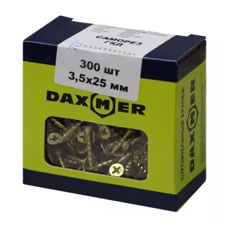 Саморезы по дереву 3,5х25 мм 300 шт для гипсокартона Daxmer