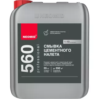 Средство для удаления цемента концентрат 1:10, 5 л NEOMID 560